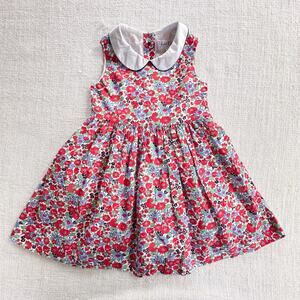 Rachel Riley Collard Floral Dress EUC 3T